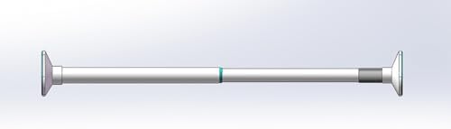 Blu Pier Tech Tension Curtain Rod 28-48 Inch Adjustable White 1