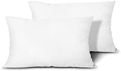 EDOW Throw Pillow Inserts Set of 2 12x20 White