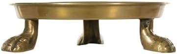 Alice Lane Round Clawfoot Dish in Gold