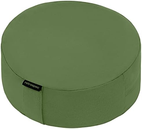 Retrospec Sedona Zafu Cushion with Buckwheat Hulls - Yoga Meditation Pillow