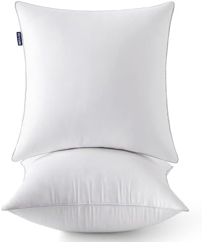 MIULEE 20x20 Pillow Inserts Set of 2 - 100 Cotton
