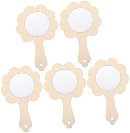 Angoily 5pcs Wooden Mirror Set for Kids Handmade DIY Craft
