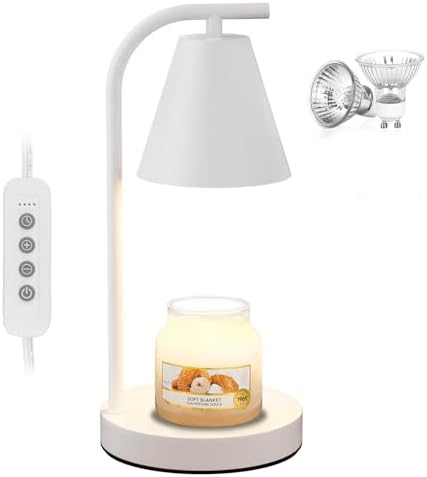 Hong-in White Candle Warmer with Timer and 2 Bulbs