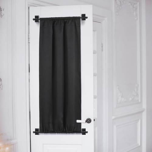 Chunful Blackout French Door Curtains with Magnetic Rods