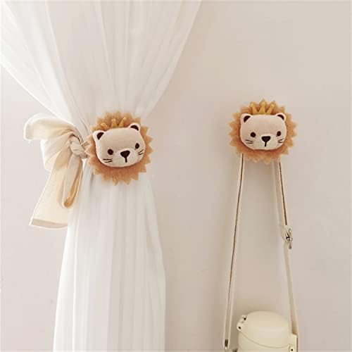 2 Pack Cartoon Animal Curtain Tiebacks - Lion Design