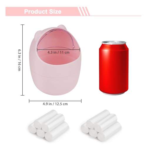 MOAMUN 3PCS Mini Trash Can with Lid Set