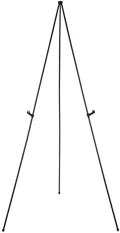 Amazon Basics Easel Stand with Tripod Base Black Steel 5 lb Support