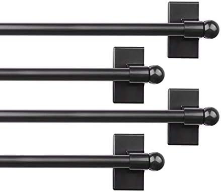 WLRocaille Adjustable Magnetic Rods 4 Pack Black 1