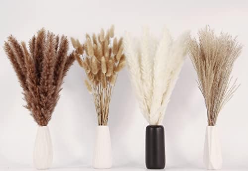 ANPROOR Dried Pampas Grass Decor 100 Stems Wedding Boho Bouquet
