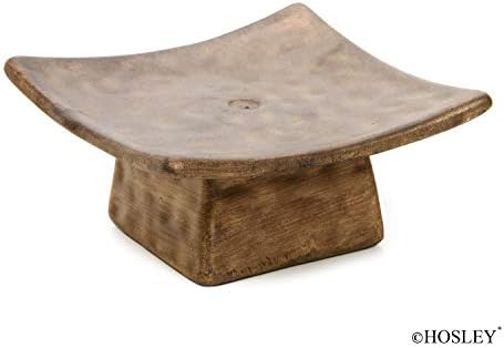 Hosley Square Ceramic Candle Incense Holders Set of 4 1