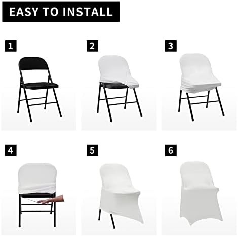 HAINARverS Stretch Spandex Chair Covers 30PCS Universal Fit for Events
