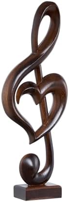 Handmade Wooden Music Note Sculpture for Home Decor