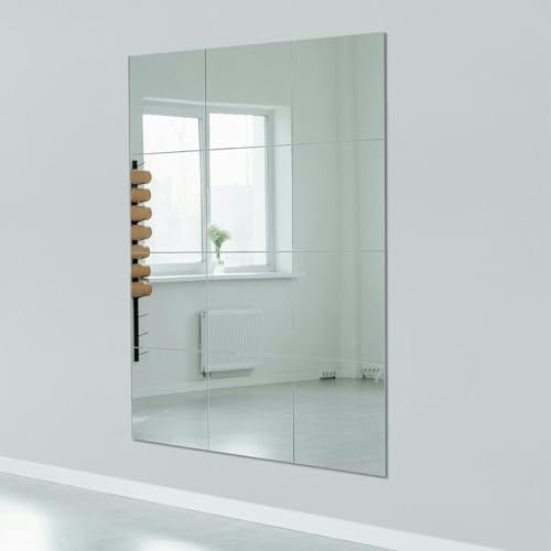 Ruomeng 12x12 Inch Frameless Mirror Tiles 12Pcs Set