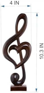 Handmade Wooden Music Note Sculpture for Home Decor