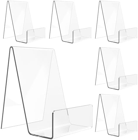 6 Pack Clear Acrylic Book Stand for Display