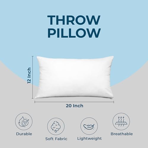Utopia Bedding Throw Pillows Set of 4 White 12x20 Inches 1
