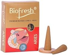BIOFRESH Aries Incense Dhoop Cones - 40 Per Box Set of 5 1