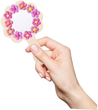 Angoily 5pcs Wooden Mirror Set for Kids Handmade DIY Craft
