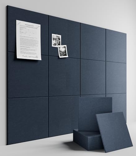 Fluxynara 48 x 36 Felt Bulletin Board 12 Pack - Denim Blue