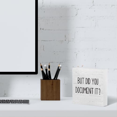 Wooden Box Sign 5x5 Inches Funny Office Decor