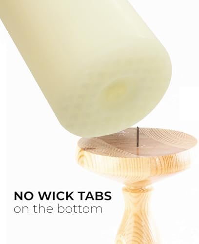 Set of 20 Ivory Pillar Candles 2x4 Inch