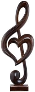 Handmade Wooden Music Note Sculpture for Home Decor