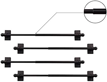 WLRocaille Adjustable Magnetic Rods 4 Pack Black 1