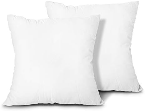 EDOW Throw Pillow Inserts Set of 2 18x18 Machine Washable