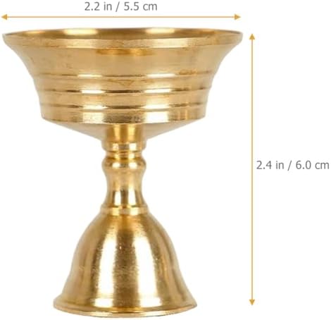 HOLIDYOYO Copper Candle Holder Ghee Lamp Stand