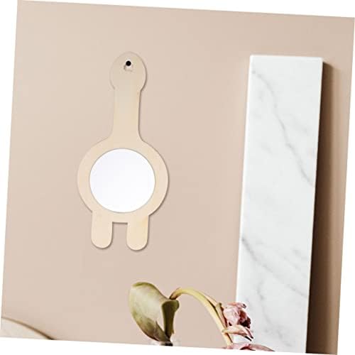 Angoily 12pcs Mini Wooden Hand Mirror DIY Set for Kids