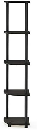 Furinno Turn-N-Tube 5 Tier Corner Display Rack - EspressoBlack
