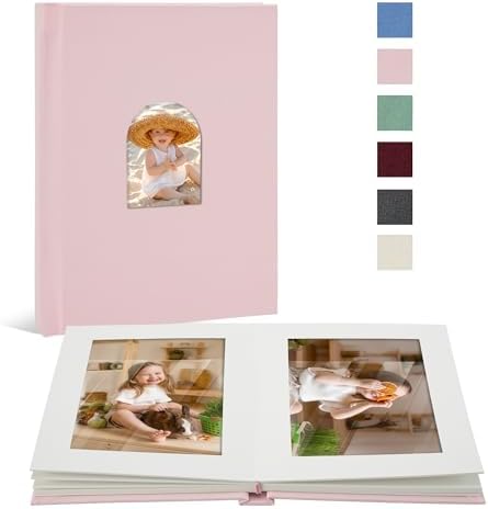 Vienrose Premium 4x6 Photo Album with Linen Cover and Writing Space
