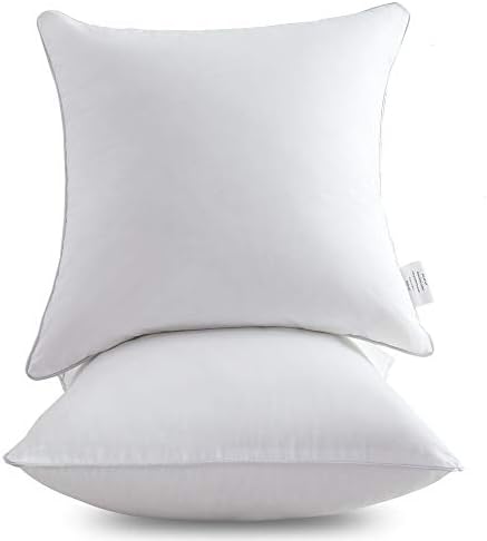 Oubonun 18x18 Inch Pillow Inserts Set of 2 - Cotton Cover Throw Pillow