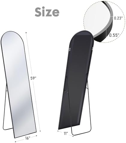 Sweetcrispy 59x16 Arched Full Length Mirror
