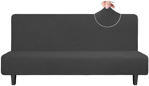 Easy-Going Stretch Futon Slipcover Large Dark Gray 1