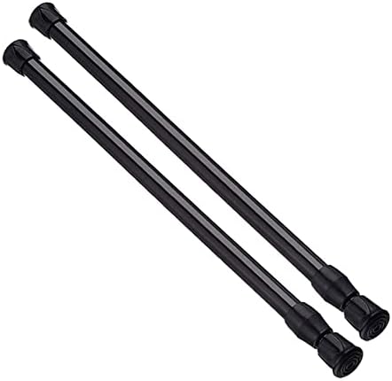 AIZESI Spring Tension Rods 17-28 Inch 2Pcs Black