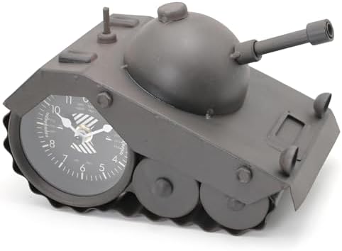 AOROTOE Army Tank Desk Clock for Men Military Decor