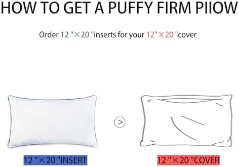 Wuuyuef 12 x 20 Pillow Insert Set of 2