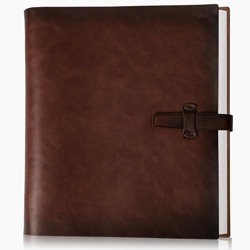Genuine Leather Photo Album with 30 Writing Sheets for 200 Photos