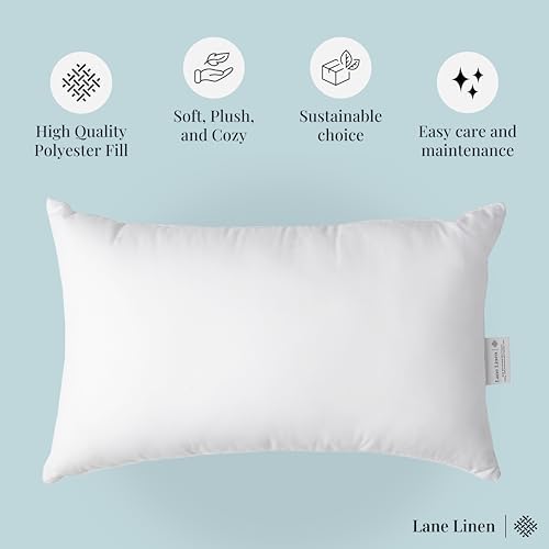 Lane Linen 12x20 Pillow Insert - Set of 4 White