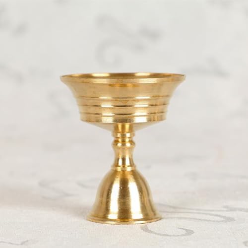 HOLIDYOYO Copper Candle Holder Ghee Lamp Stand