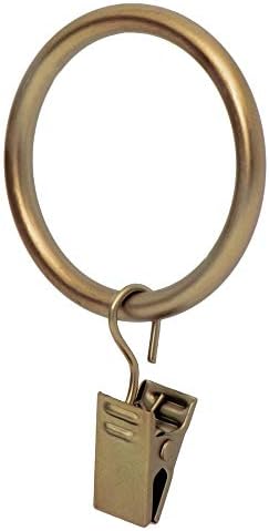 Ivilon Drapery Clip Rings - 17 Warm Gold Set of 14