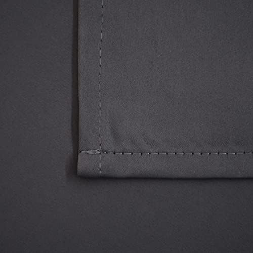 Pickluc Rod Pocket Tier Curtain - 30x24 Dark Grey 2 Panels