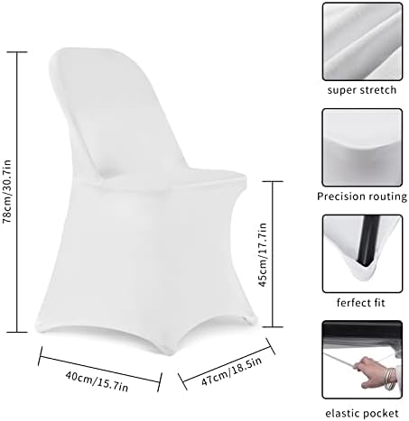HAINARverS Stretch Spandex Chair Covers 30PCS Universal Fit for Events