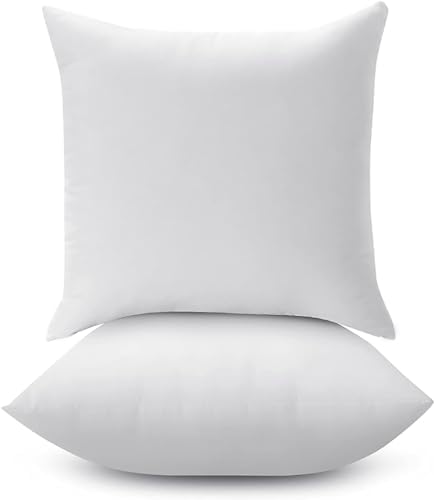 Lane Linen 18x18 Throw Pillow Insert - Pack of 2