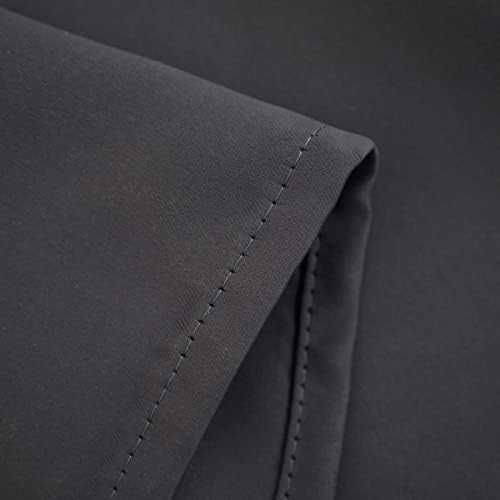 Pickluc Rod Pocket Tier Curtain - 30x24 Dark Grey 2 Panels