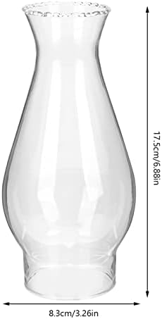DECHOUS Clear Glass Oil Lamp Shade Replacement