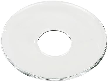 12 Pack Clear Bent Glass Candle Bobeches for Candlestick Holders