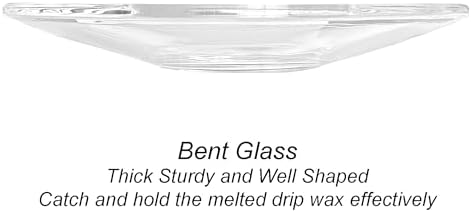 12 Pack Clear Bent Glass Candle Bobeches for Candlestick Holders