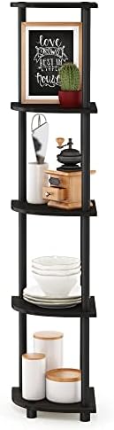 Furinno Turn-N-Tube 5 Tier Corner Display Rack - EspressoBlack